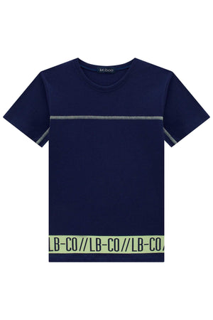 Camiseta Summer Azul Marinho Luc.boo - Arisa Kids
